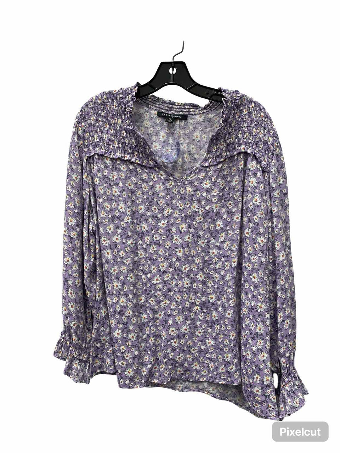 Zac & Rachel Size XL Purple Floral Long Sleeve Shirts