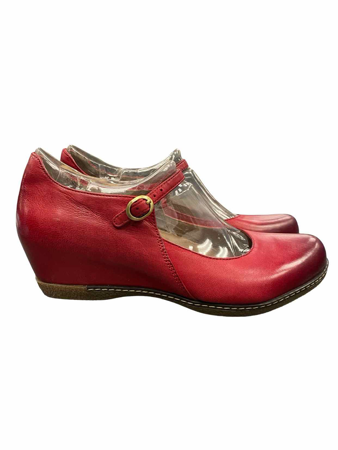 Dansko Shoe Size 39 Red Leather Loralie Burnished Nubuck Loafers