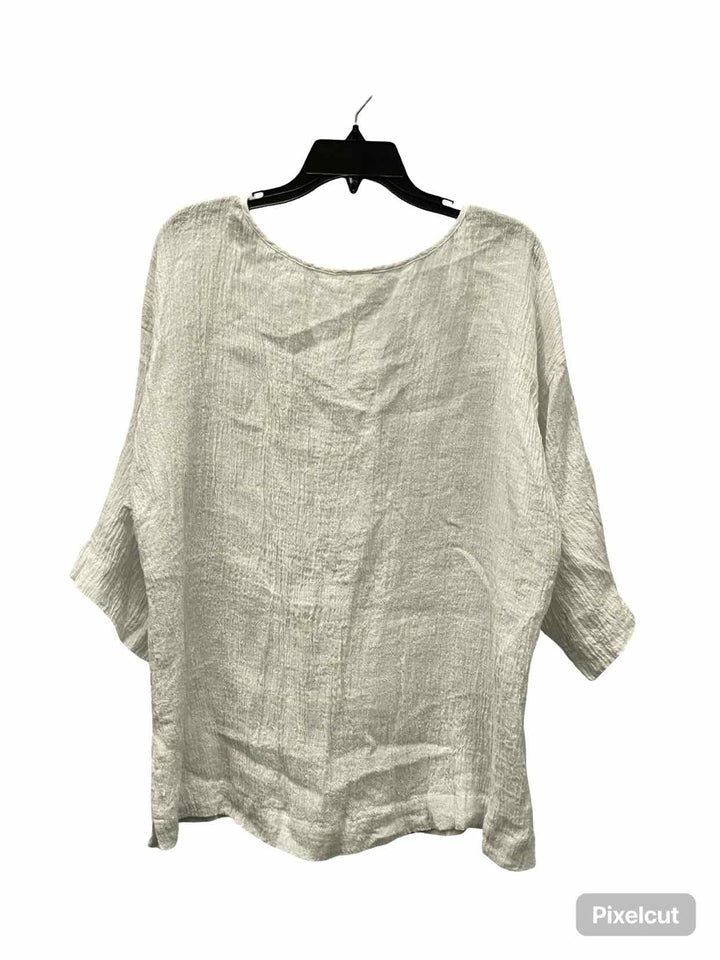 Pure Jill Size XL White 100% Linen Long Sleeve Shirts