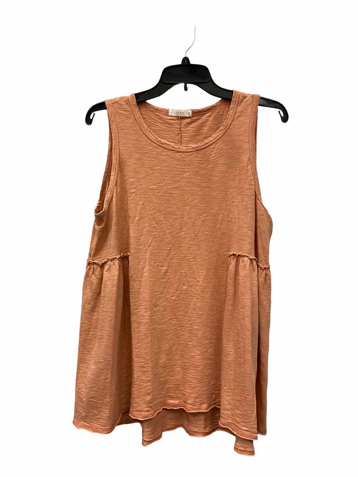 LUSH Size S Salmon 100% cotton Tank Top
