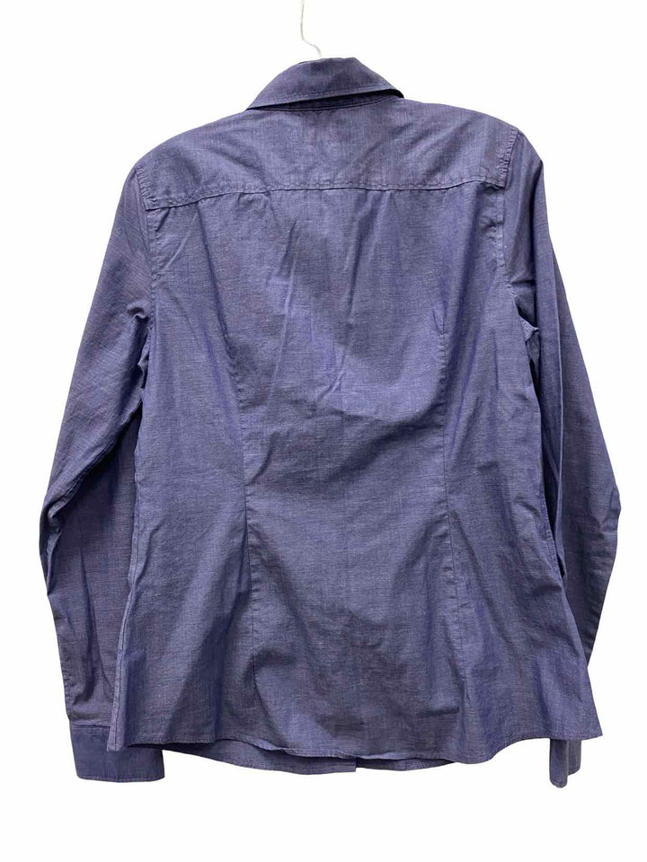 Banana Republic Size 10 Blue 97% Cotton Fitted Long Sleeve Shirts
