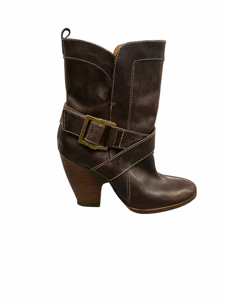 Frye Shoe Size 7.5 Brown Leather andrea mid Boots(Ankle)