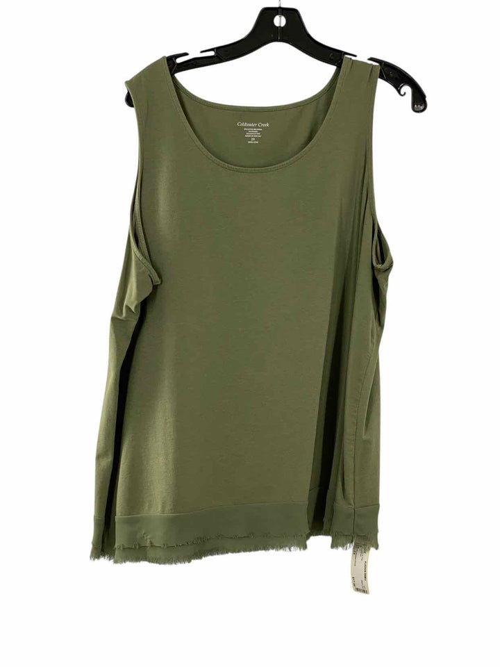 Coldwater Creek Size 2X Green Tank Top