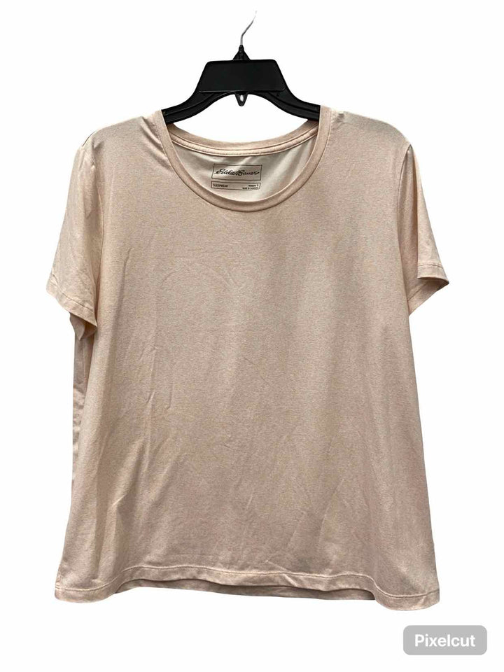 Eddie Bauer Size L Pink Short Sleeve Shirts