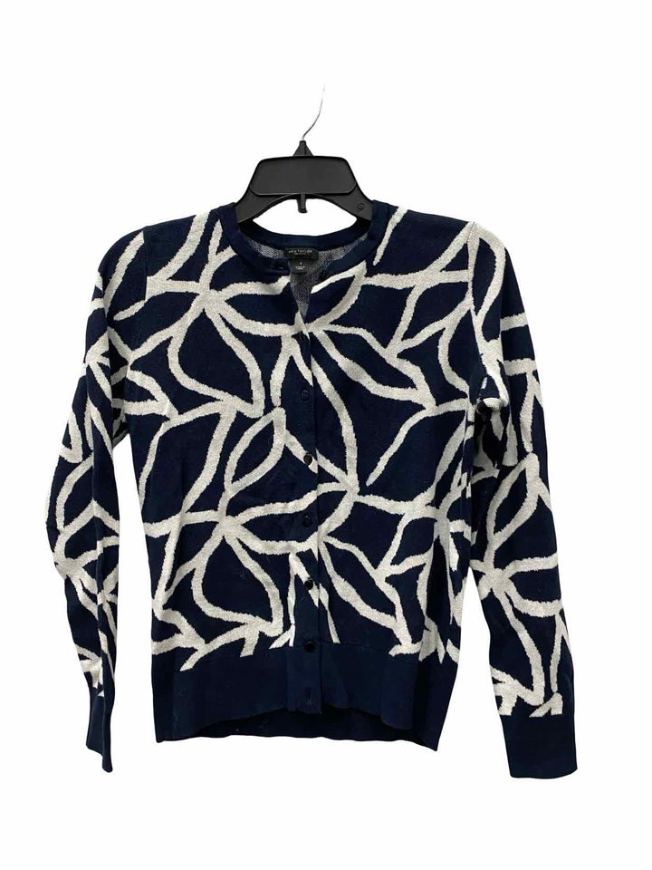 Ann Taylor Size S Navy White Long Sleeve Shirts