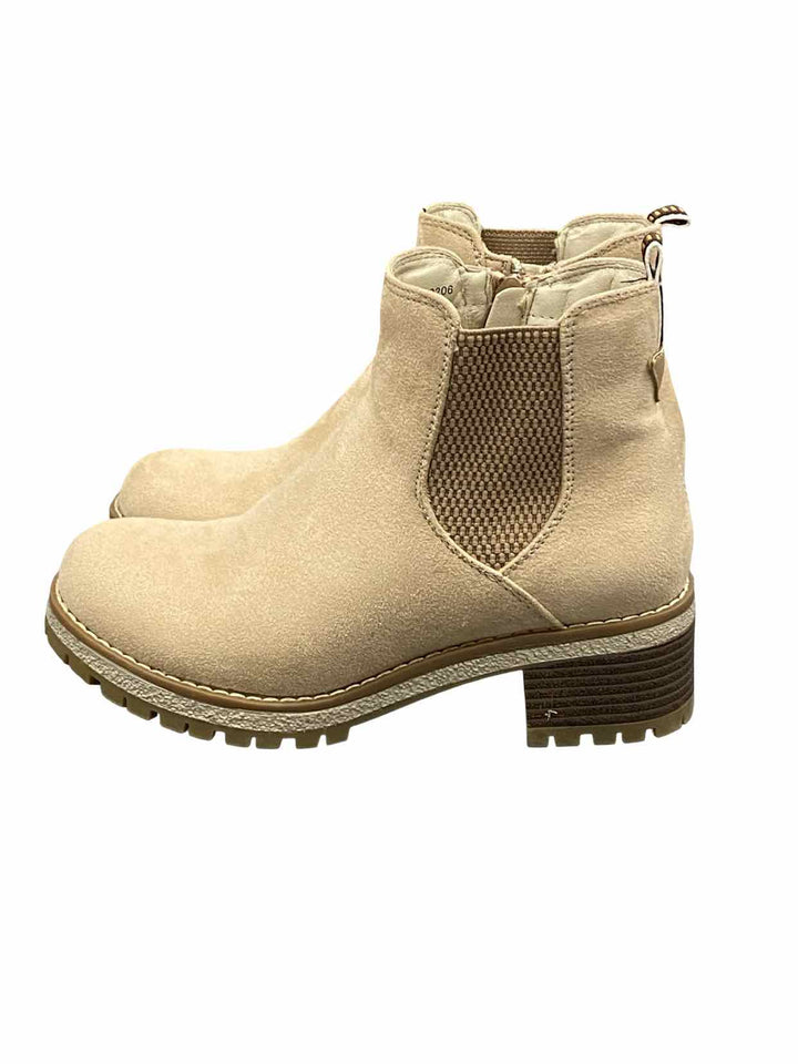 Patrizia Shoe Size 36 Beige Textile Faux Fur Lined Boots(Ankle)