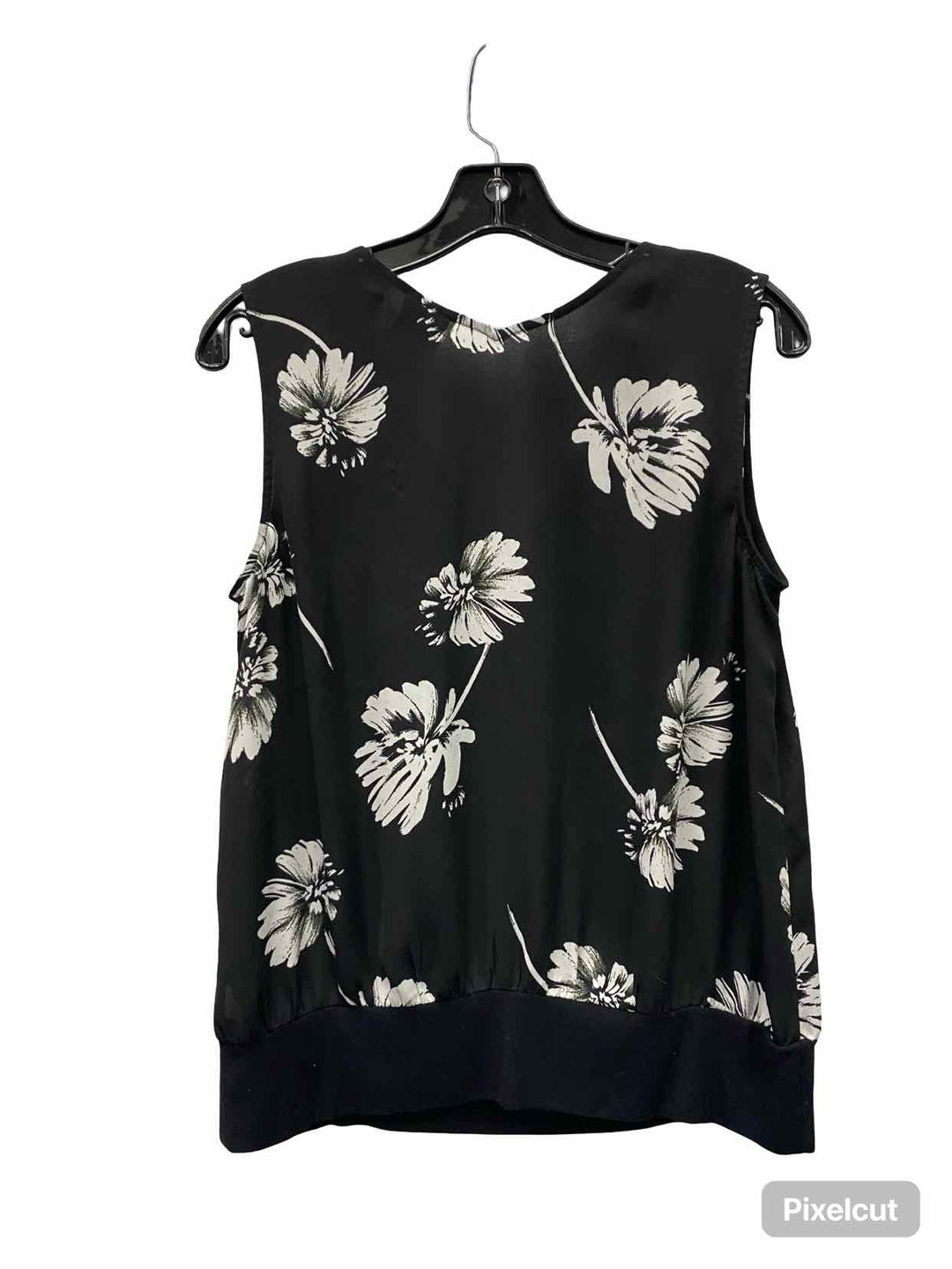 Cabi Size XS Black White Floral Tank Top
