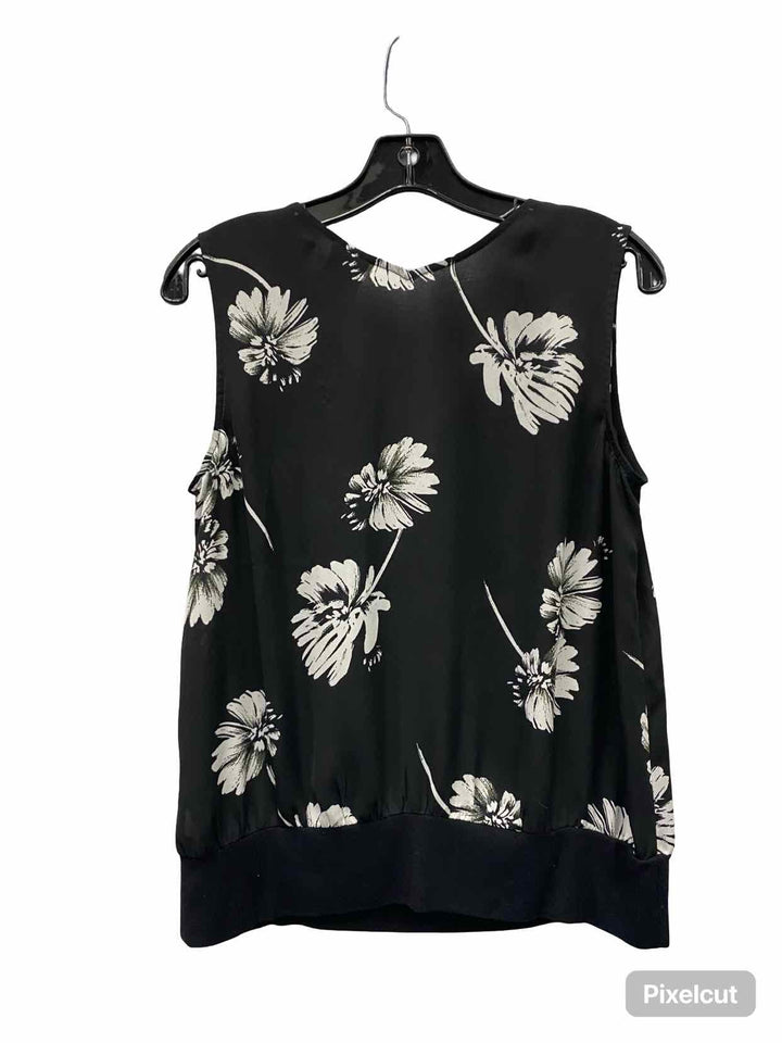 Cabi Size XS Black White Floral Tank Top