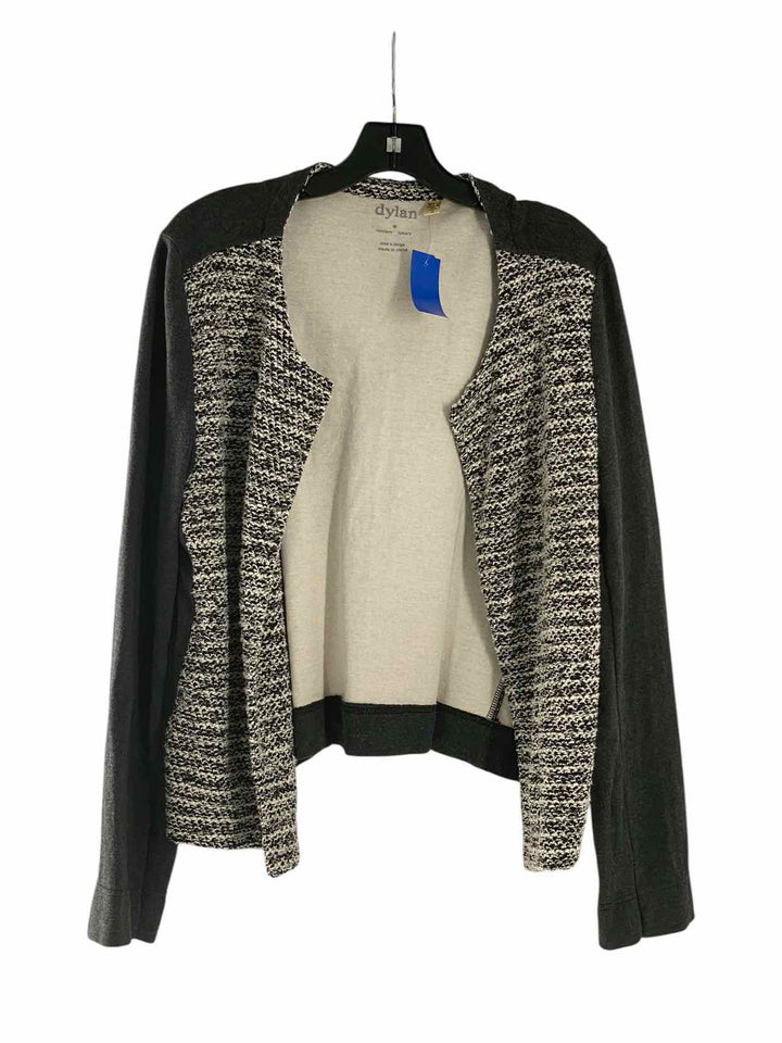 Dylan Size XL Grey White/Black Print Sweater