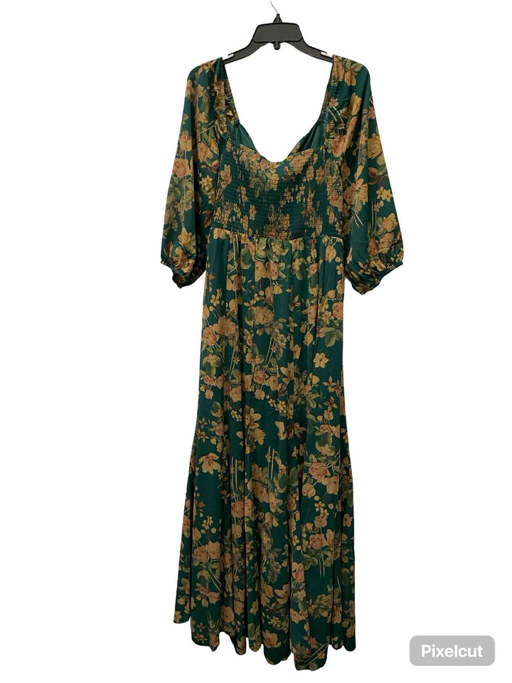 Baltic born Size XL Green copper Floral NWT Dress