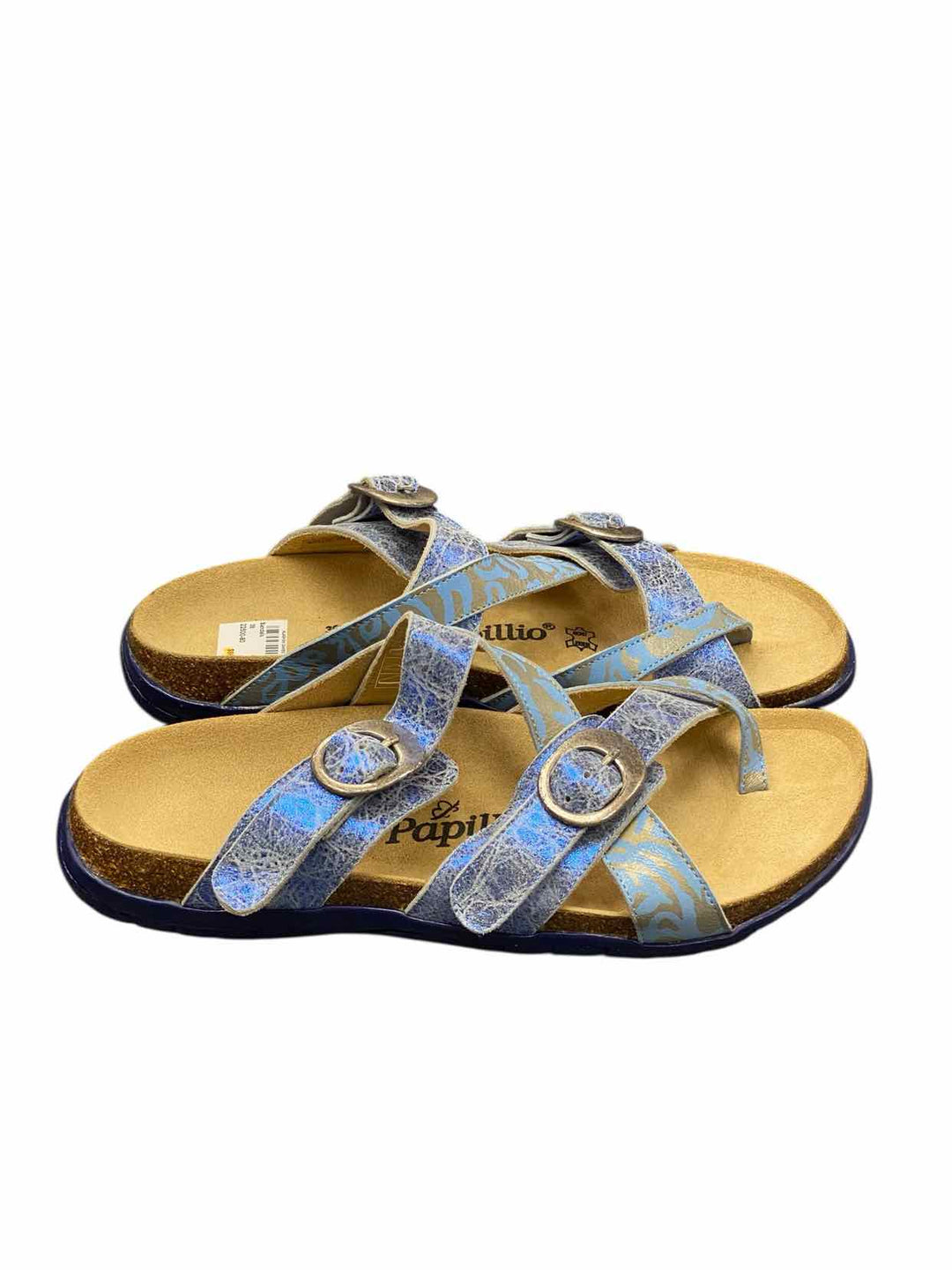 Birkenstock Shoe Size 39 Blue Tan Leather NWOT Sandals