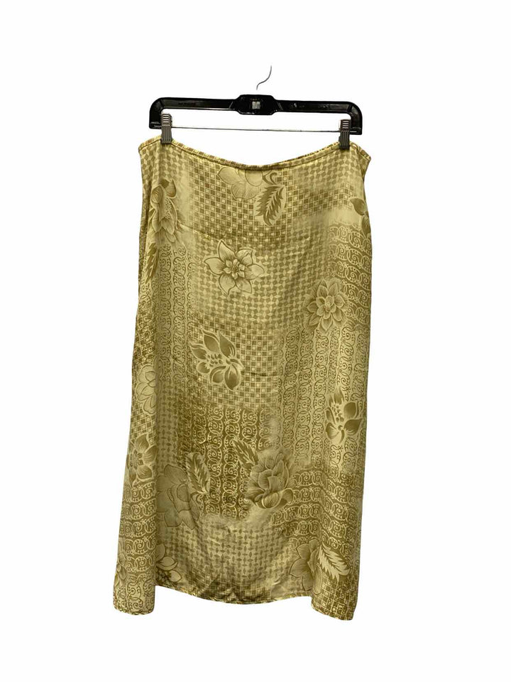 Josephine Chaus Size 16 Yellow Floral Silk Skirt