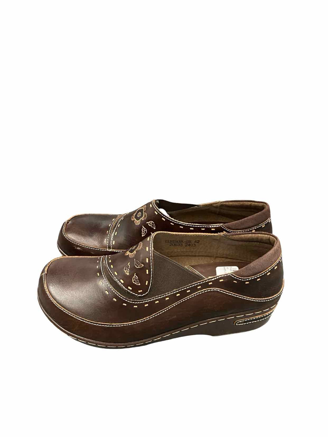 L'Artiste Shoe Size 42 Brown Leather Burbank New in Box Clogs