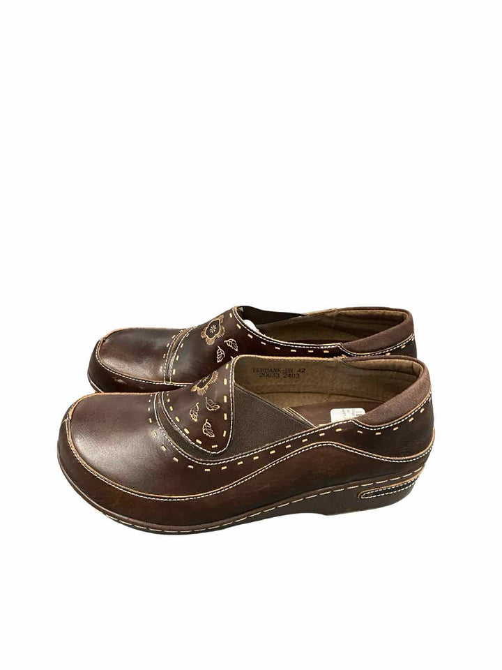 L'Artiste Shoe Size 42 Brown Leather Burbank New in Box Clogs