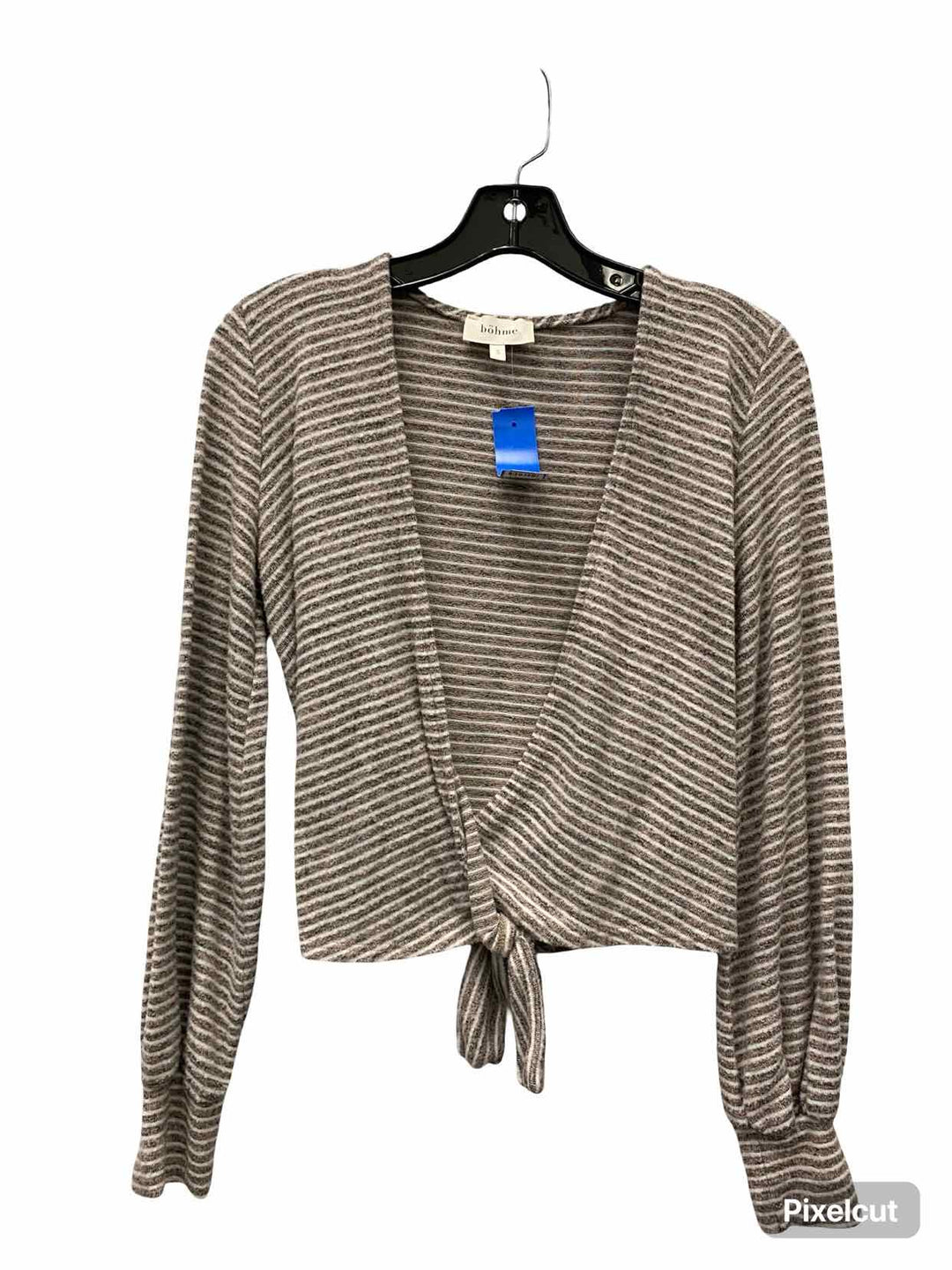 bohme Size S Beige Stripe Long Sleeve Shirts