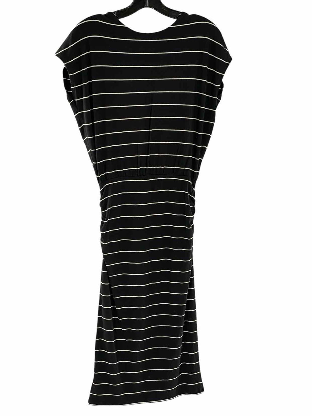 Athleta Size XS Black White Stripes Dress