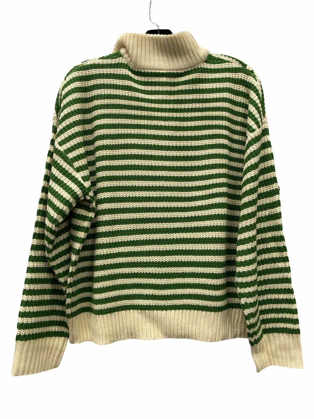 Unknown Brand Size S Beige Green Stripe Sweater