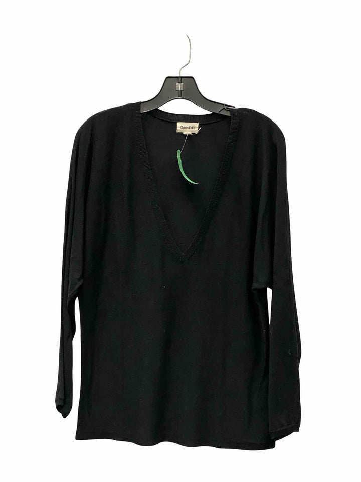 Open Edit Size L Black Sweater