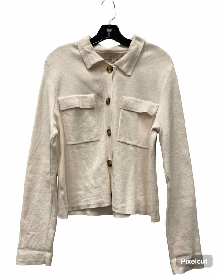 Loft Size L Ivory Sweater