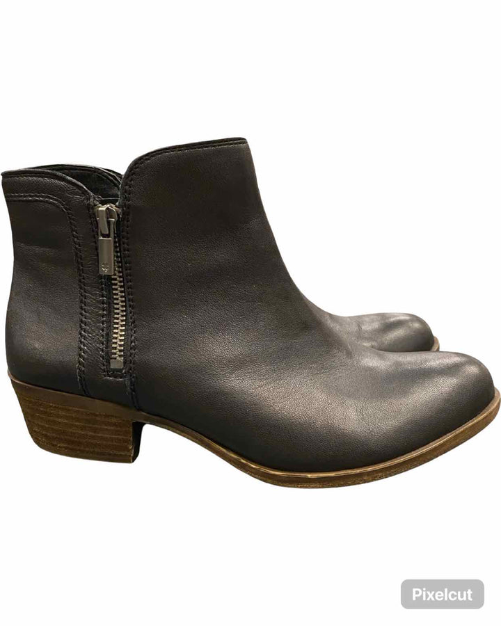 Lucky Brand Shoe Size 9 Black Leather Basel Boots(Ankle)