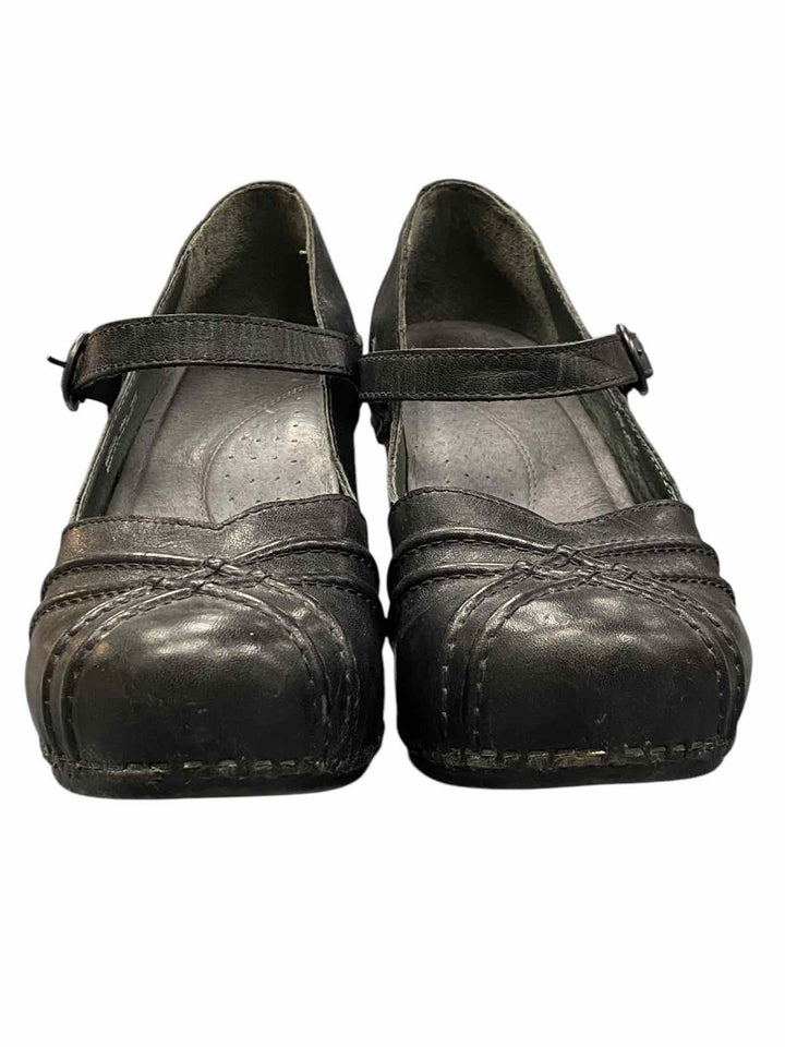 Dansko Shoe Size 39 Black Leather Heels