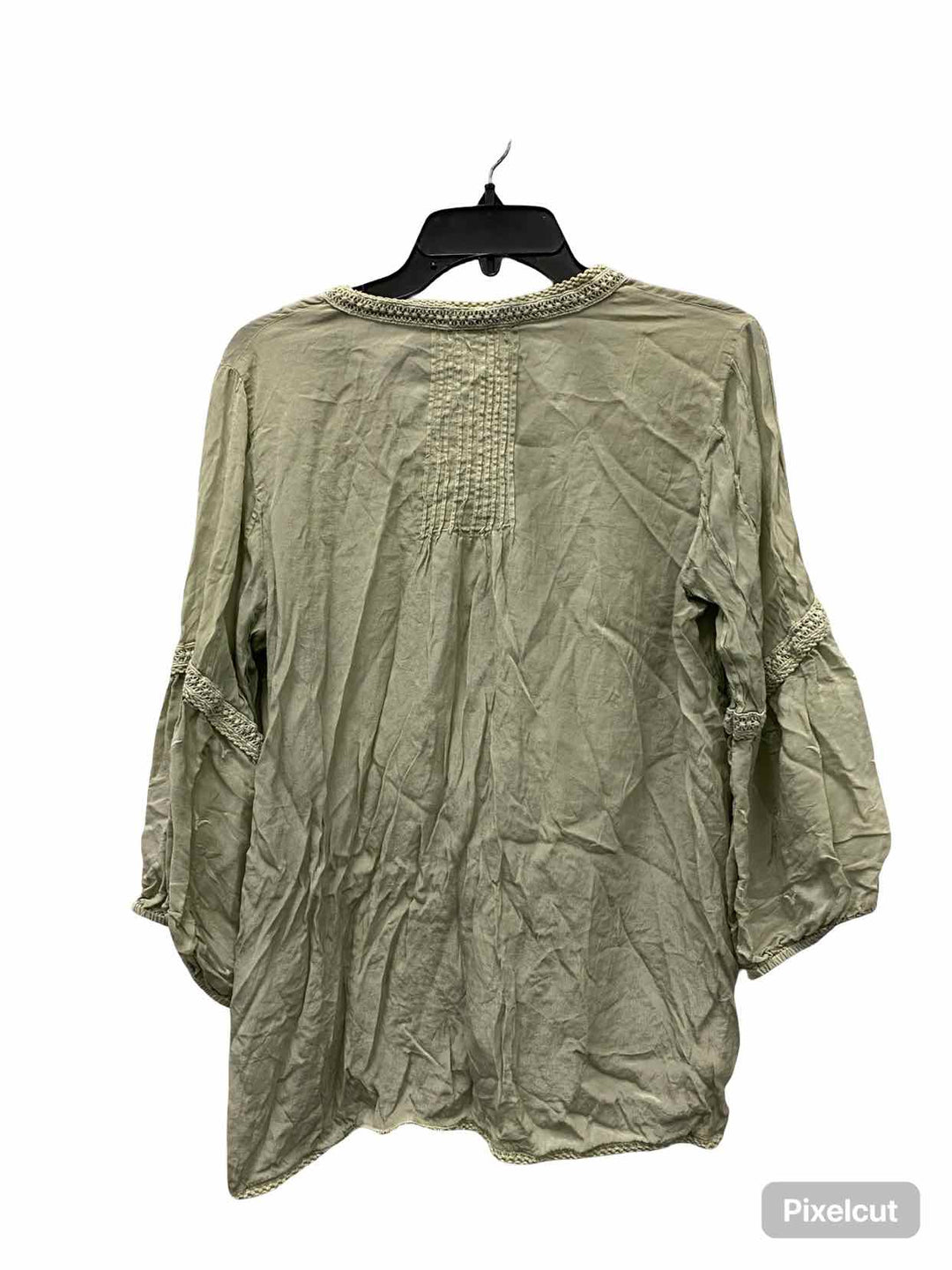 Karyn Seo Size XL Green 100% Viscose Long Sleeve Shirts
