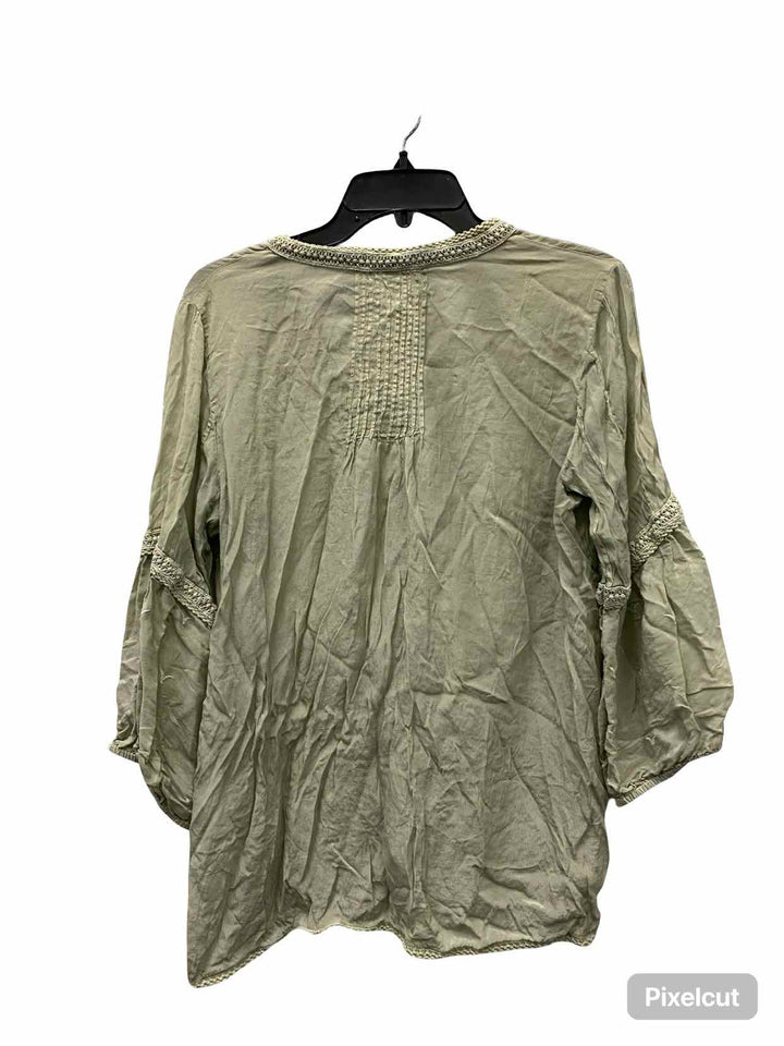 Karyn Seo Size XL Green 100% Viscose Long Sleeve Shirts