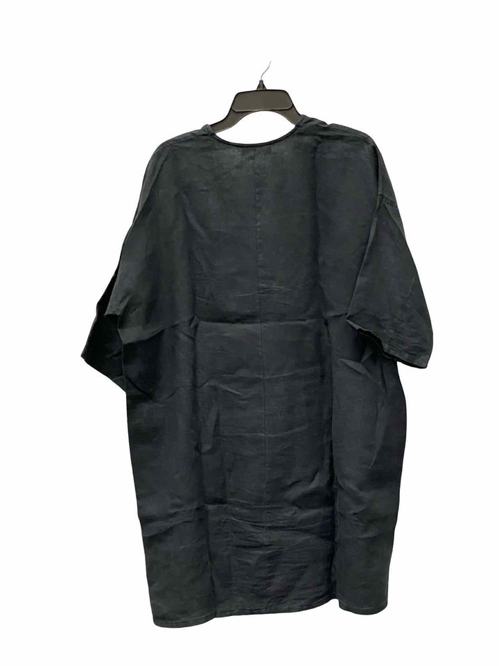 Bryn Walker Size L Navy Linen Long Sleeve Shirts