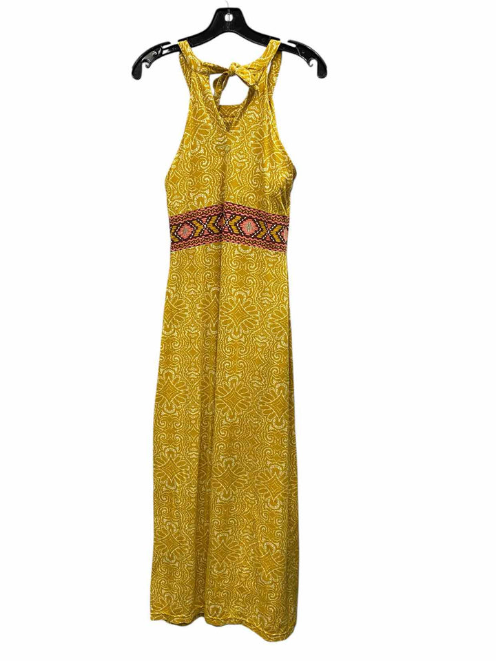 PrAna Size M Yellow Print Dress