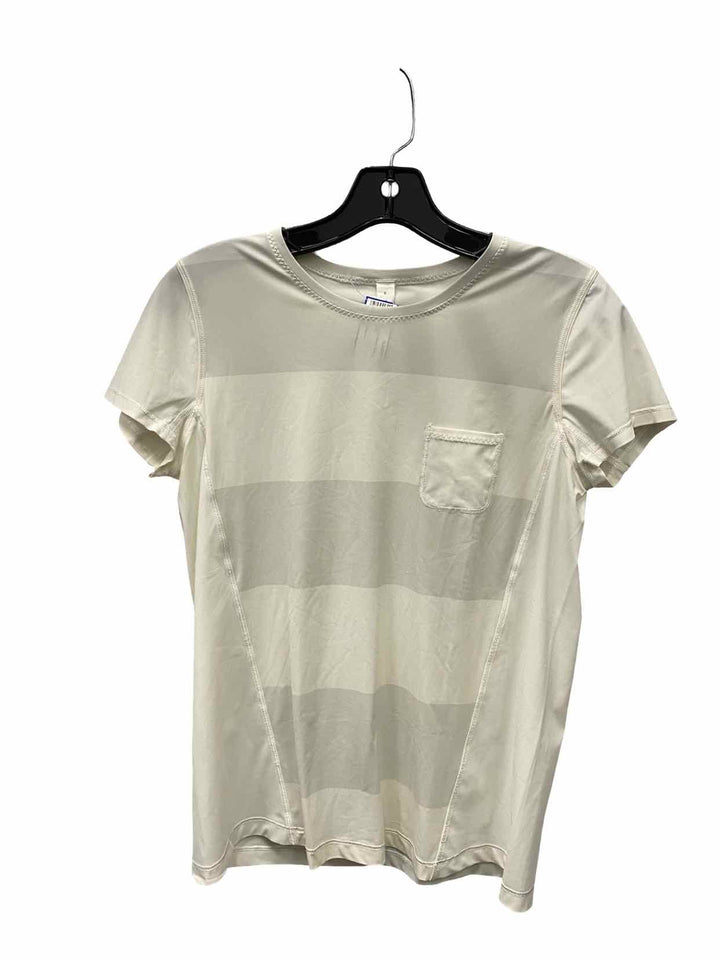 Lululemon Size 6 White Athletic Short Sleeve