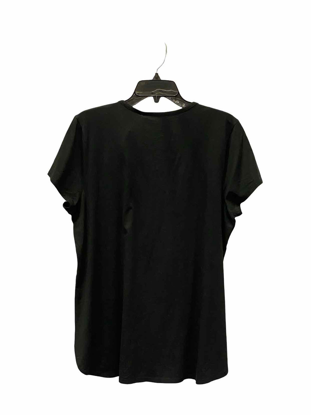 J Jill Size L Black Short Sleeve Shirts