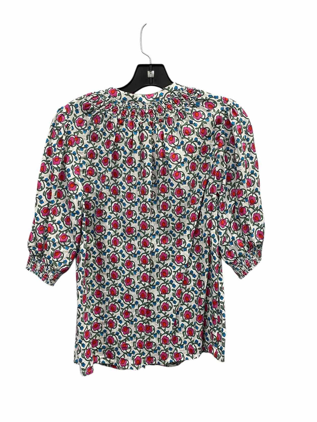 boden Size 4 White & Pink Orange Long Sleeve Shirts