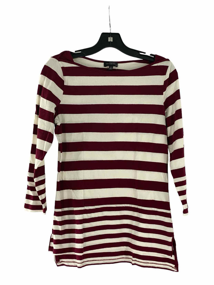 The Limited Size M Burgundy White Stripe Long Sleeve Shirts