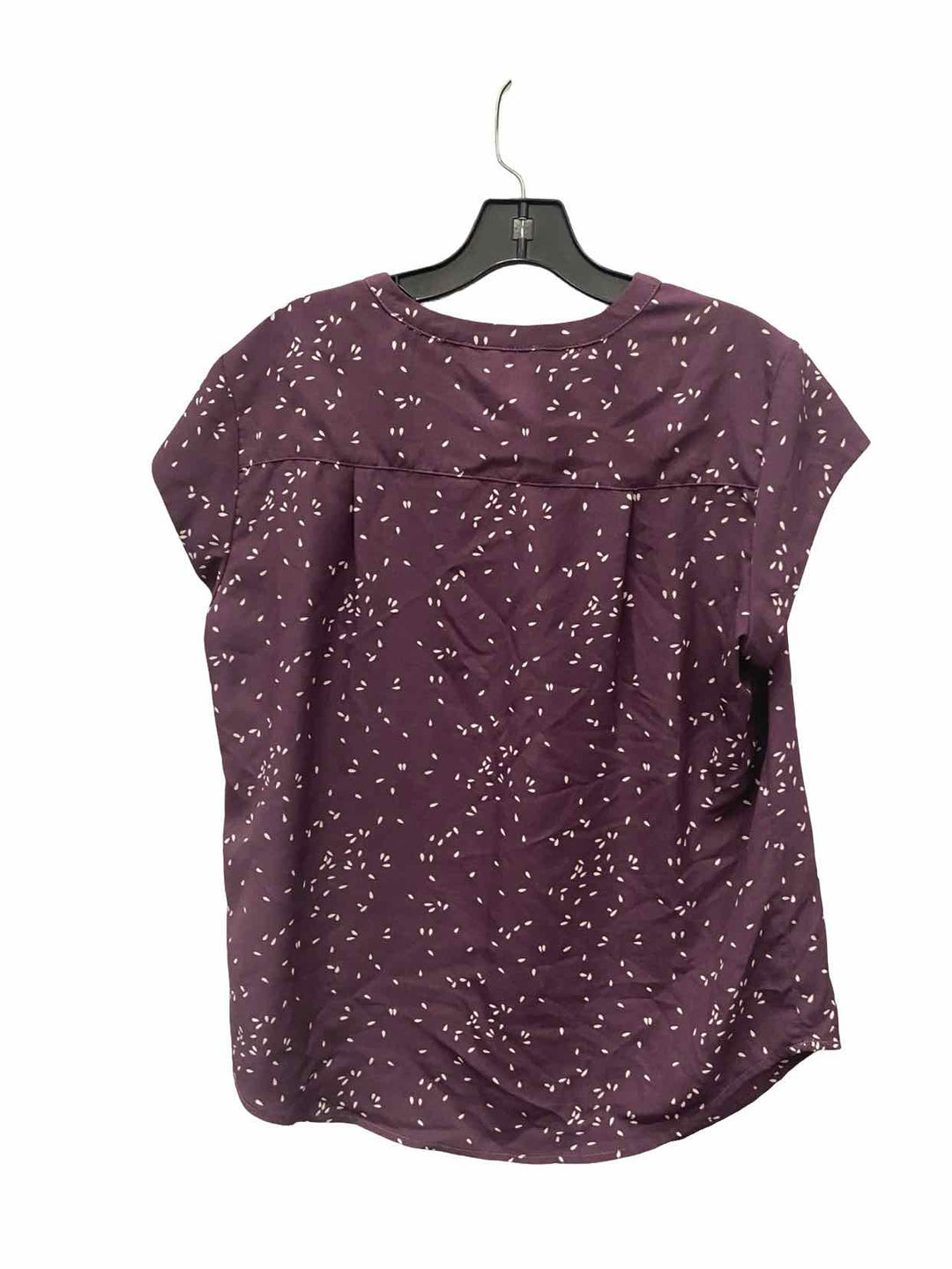 fun2fun Size L Purple White Seeds Short Sleeve Shirts