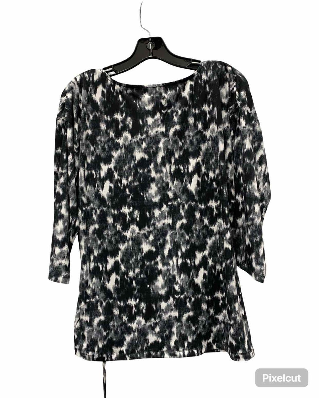 Michael Kors Size L Black White Print Short Sleeve Shirts