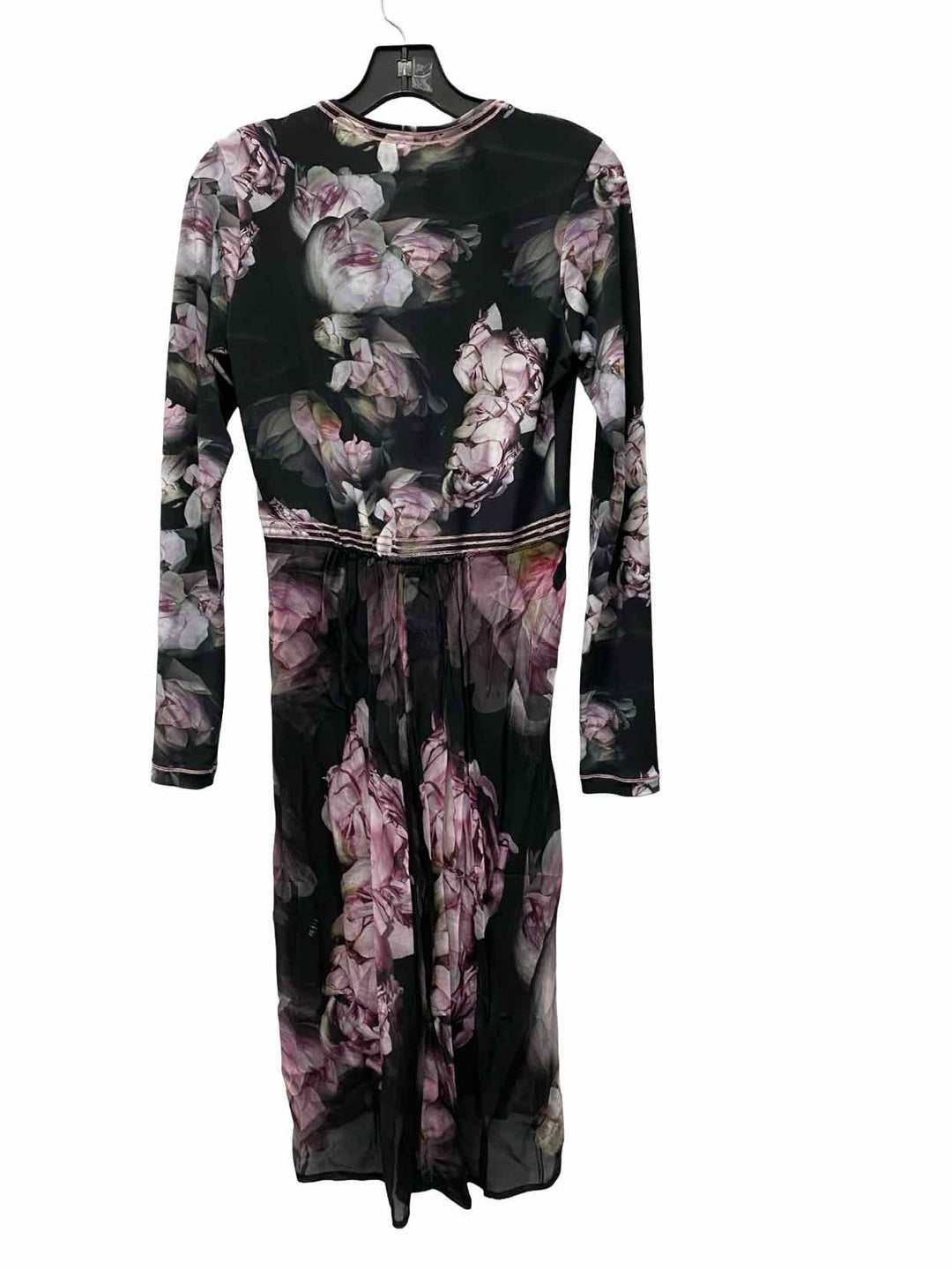 Beate Haymann Size M Black Purple Floral Dress