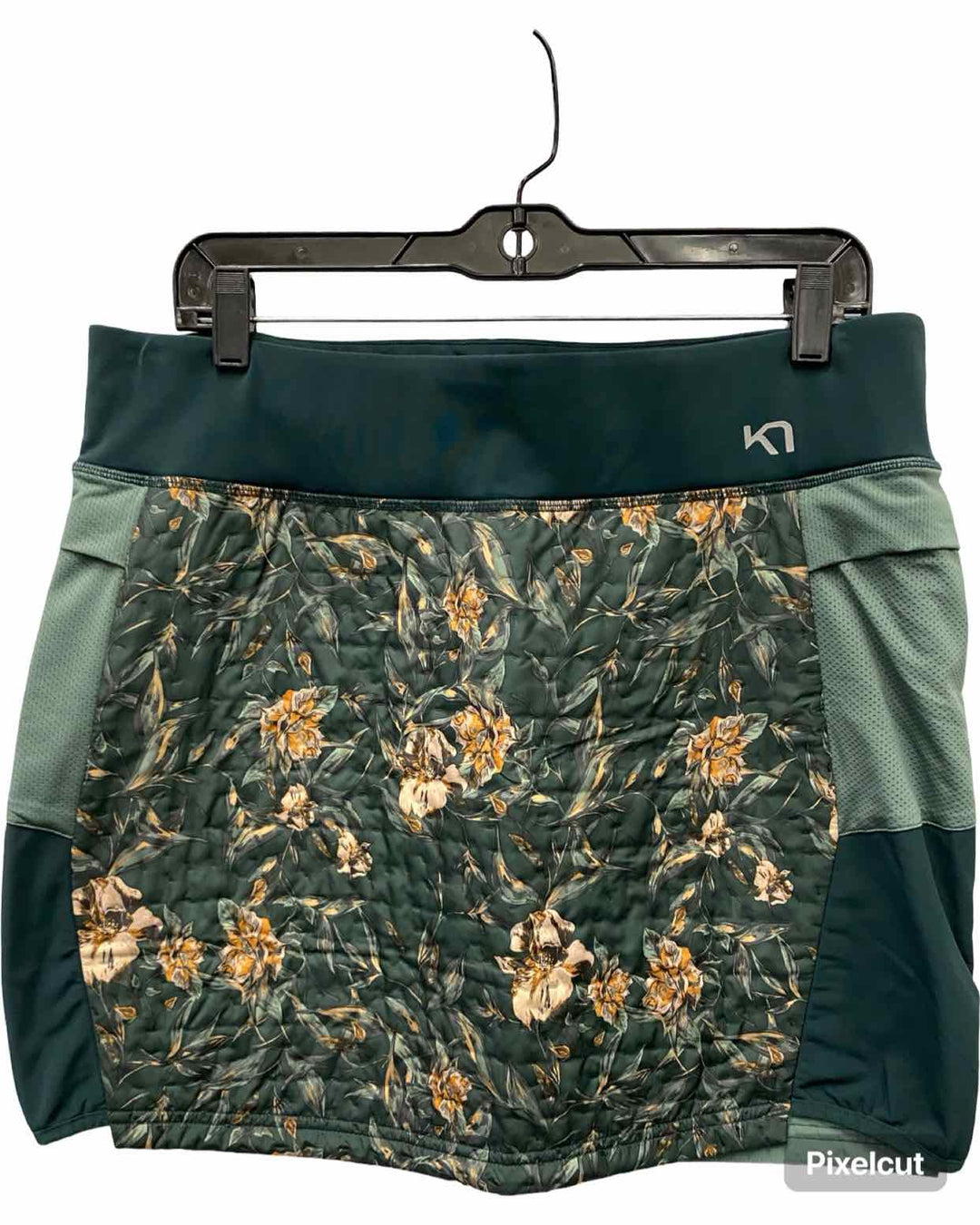 Kari Traa Size L Green Yellow Floral NWT Skirt