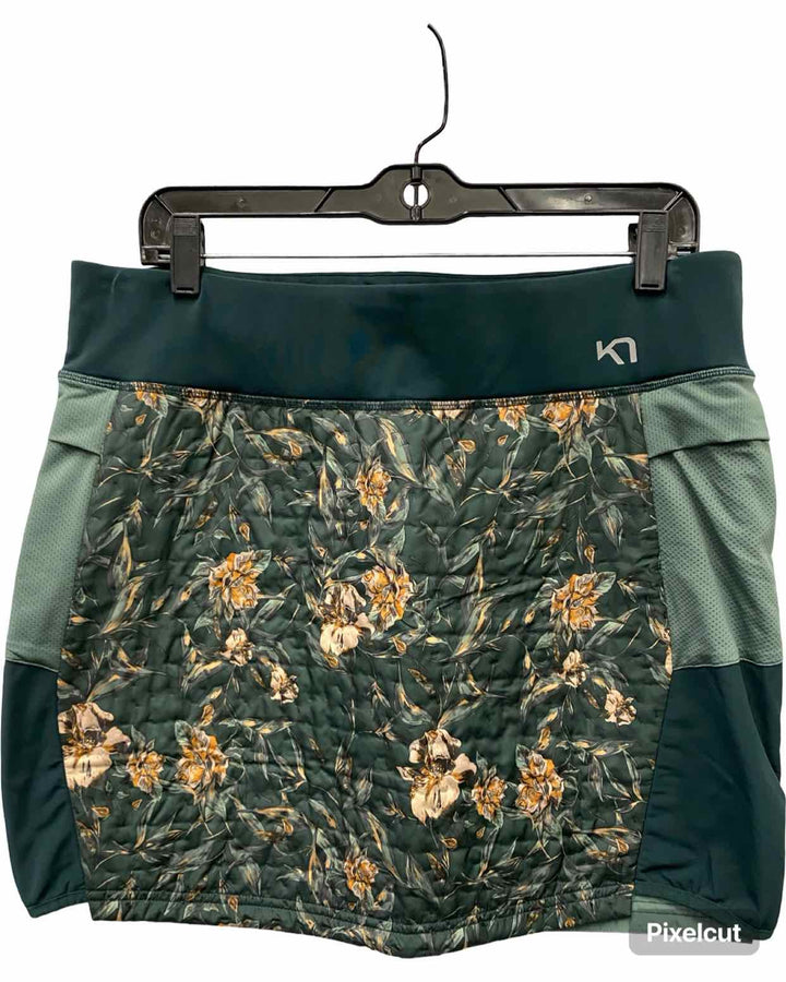 Kari Traa Size L Green Yellow Floral NWT Skirt