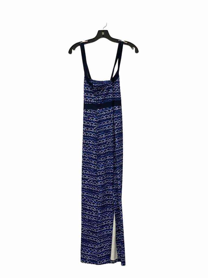 Eddie Bauer Size M Blue Print Dress