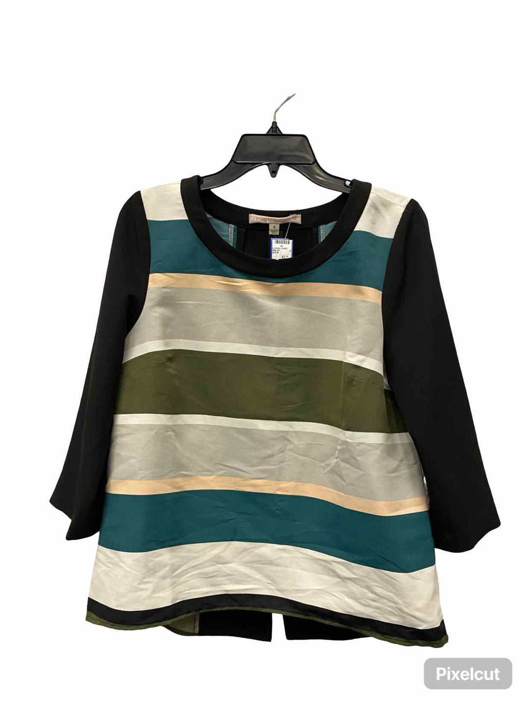 Troubadour Size 8 Black Beige Striped Long Sleeve Shirts