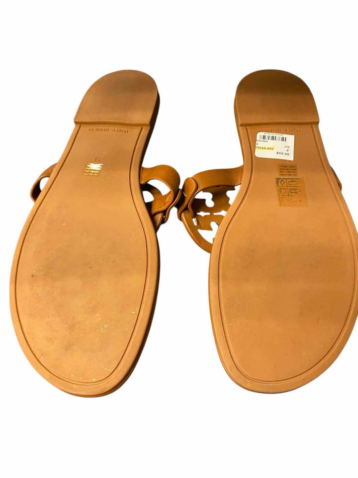 Tory Burch Shoe Size 9 Brown Leather Miller Thong Sandals