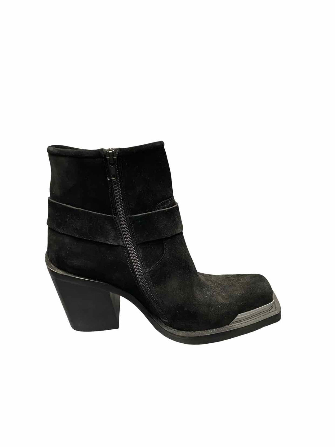 Jeffrey Campbell Shoe Size 8.5 Black Handler Moto Boots(Ankle)
