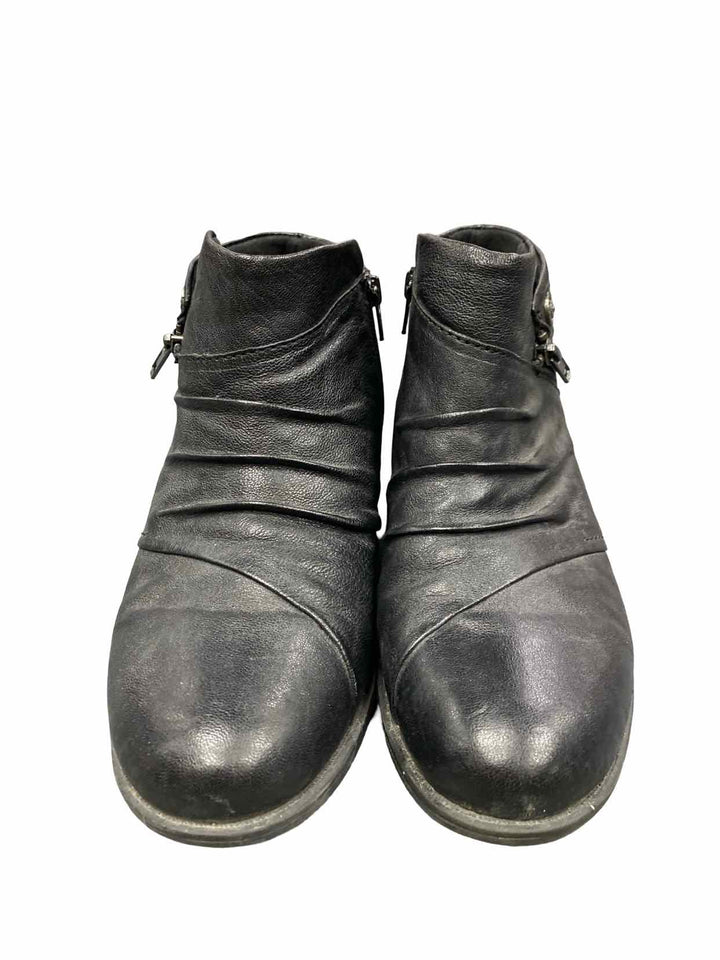 Earth Shoe Size 9 Black Leather Ronan Boots(Ankle)