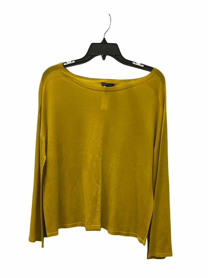 Eileen Fisher Size M Yellow Long Sleeve Shirts