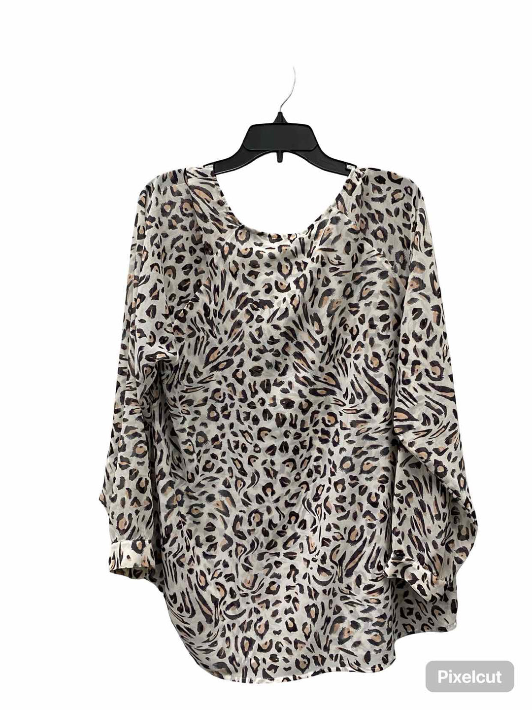 Cabi Size XL Beige Brown Cheetah Long Sleeve Shirts