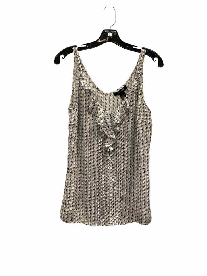 White House Black Market Size M Black White Print Tank Top