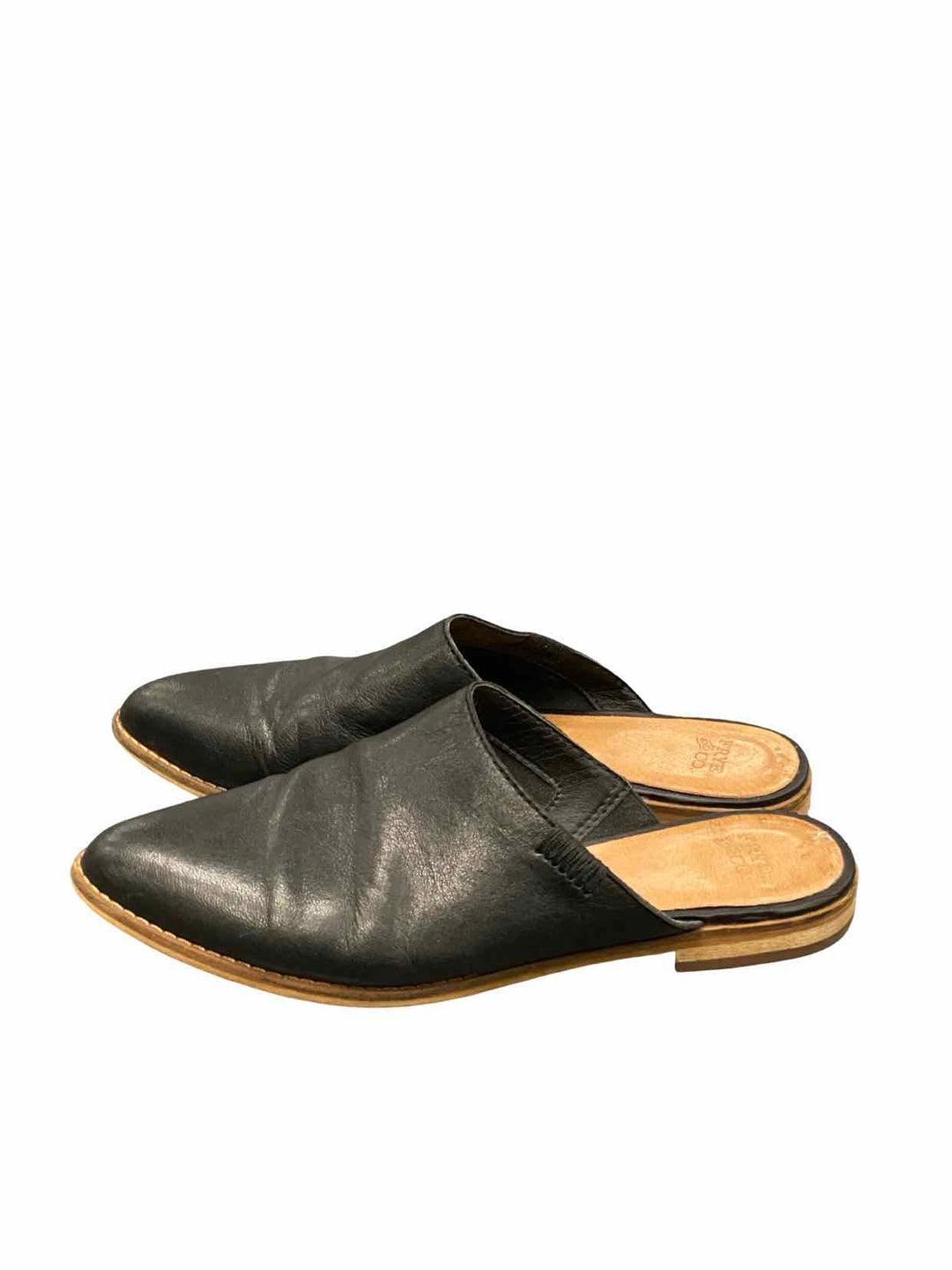 Frye and Co. Shoe Size 6.5 Black Leather Fenn Mule Flats