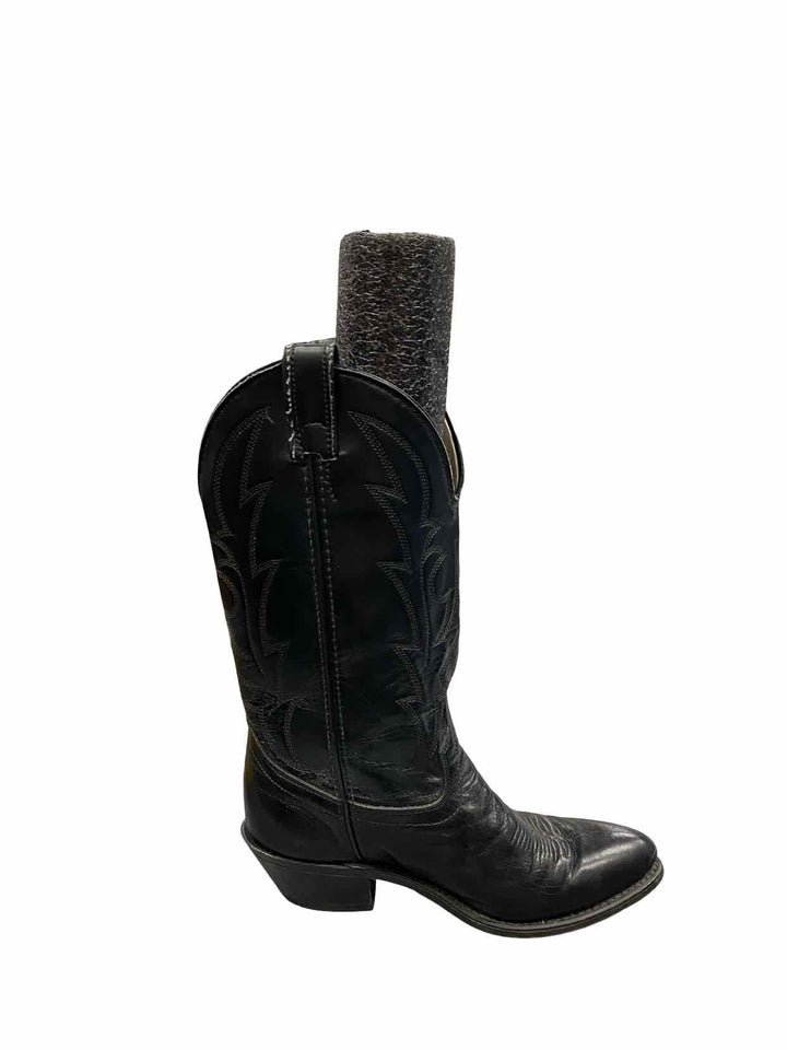 Laredo Shoe Size 6 Black Leather Cowboy Boots(knee)