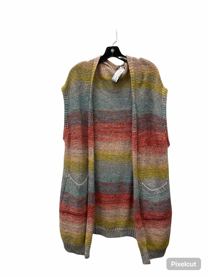 Moth Size M/L Multi-Color 30% mohair Vest Sweater