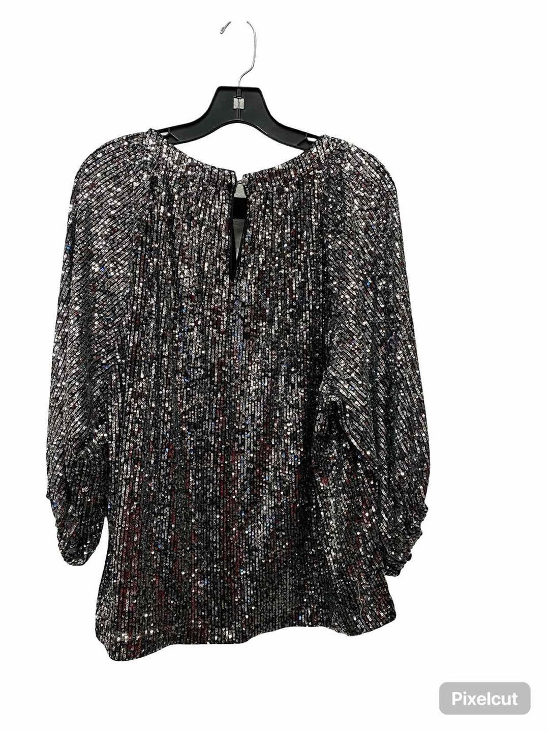 Vince Camuto Size XL Silver sequined Long Sleeve Shirts